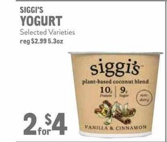 New Seasons Market Siggi's Yogurt offer