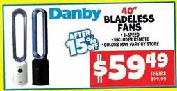 Ollie's Danby 40 BLADELESS FANS offer