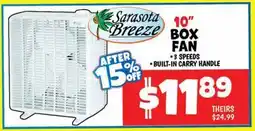 Ollie's Sarasota Breeze 10 BOX FAN offer