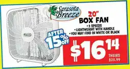 Ollie's Sarasota Breeze 20 BOX FAN offer