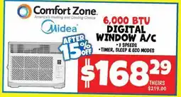 Ollie's MIDEA 6,000 BTU DIGITAL WINDOW A/C offer