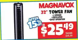 Ollie's MAGNAVOX 32 TOWER FAN offer