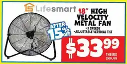 Ollie's Lifesmart 18 HIGH VELOCITY METAL FAN offer