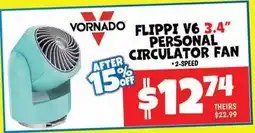 Ollie's VORNADA FLIPPI V6 3.4 PERSONAL CIRCULATOR FAN offer
