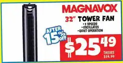 Ollie's MAGNAVOX 32 TOWER FAN offer