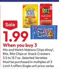 Stater Bros Nabisco Chips Ahoy!, Ritz, Ritz Chips or Snack Crackers offer