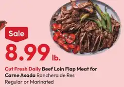 Stater Bros Beef Loin Flap Meat for Carne Asada offer