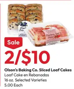 Stater Bros Olson's Baking Co. Sliced Loaf Cakes offer