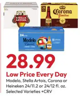 Stater Bros Modelo, Stella Artois, Corona or Heineken offer