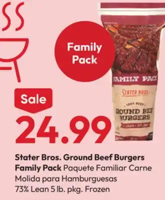 Stater Bros Stater Bros. Ground Beef Burgers Family Pack offer