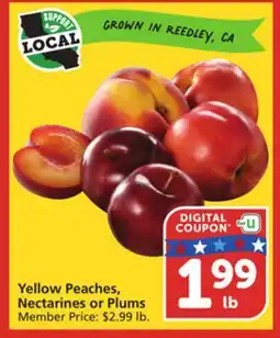 Vons Yellow Peaches, Nectarines or Plums offer