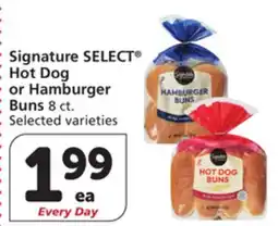 Vons Signature SELECT Hot Dog or Hamburger Buns offer
