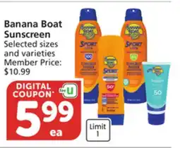 Vons Banana Boat Sunscreen offer
