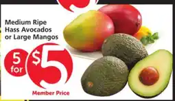 Vons Medium Ripe Hass Avocados or Large Mangos offer