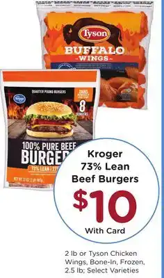Ralphs Kroger 73% Lean Beef Burgers offer