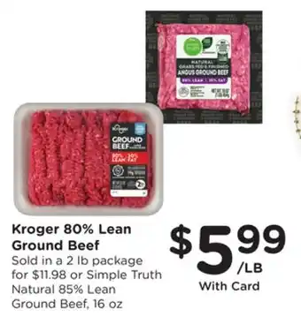 Ralphs Kroger 80% Lean Ground Beef offer