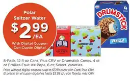 Ralphs Polar Seltzer Water offer