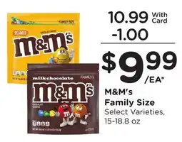 Ralphs M&M's Family Size offer