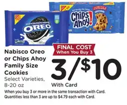 Ralphs Nabisco Oreo or Chips Ahoy Family Size Cookies offer