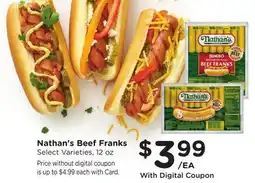 Ralphs Nathan's Beef Franks offer