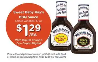 Ralphs Sweet Baby Ray's BBQ Sauce offer