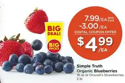 Ralphs Simple Truth Organic Blueberries offer