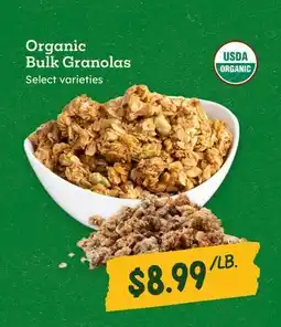 Sprouts Farmers Market Organic Bulk Granolas offer