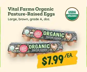 Sprouts Farmers Market Vital Farms Organic Pasture-Raised Eggs offer
