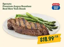 Sprouts Farmers Market Sprouts Premium Angus Boneless Beef New York Steak offer