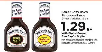 Food 4 Less Sweet Baby Ray's Barbecue Sauce offer