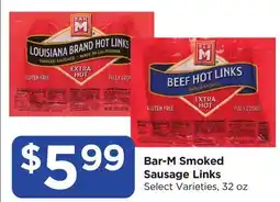 Food 4 Less Bar-M Smoked Sausage Links offer