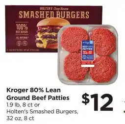 Food 4 Less Kroger 80% Lean Ground Beef Patties offer