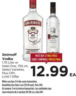 Food 4 Less Smirnoff Vodka offer