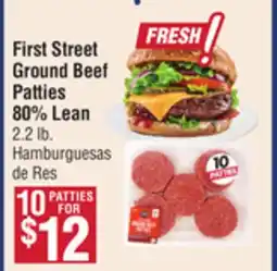 Smart & Final First Street Ground Beef Patties 80% Lean offer