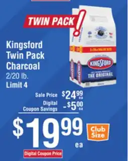 Smart & Final Kingsford Twin Pack Charcoal offer