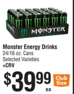 Smart & Final Monster Energy Drinks offer