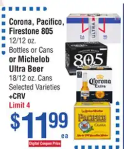 Smart & Final Corona, Pacifico, Firestone 805 or Michelob Ultra Beer offer