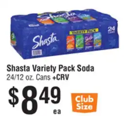 Smart & Final Shasta Variety Pack Soda offer
