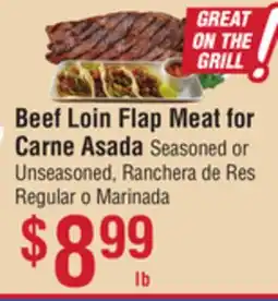 Smart & Final Beef Loin Flap Meat for Carne Asada offer