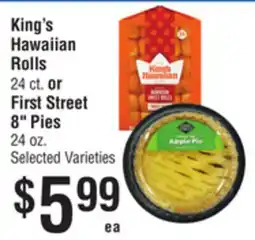 Smart & Final King's Hawaiian Rolls or First Street 8 Pies offer