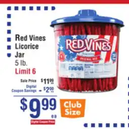 Smart & Final Red Vines Licorice Jar offer