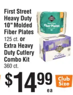 Smart & Final First Street Heavy Duty 10 Molded Fiber Plates 125 ct. or Extra Heavy Duty Cutlery Combo Kit 360 ct offer