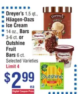 Smart & Final Dreyer's, Häagen-Dazs Ice Cream, Bars or Outshine Fruit Bars offer