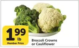Albertsons Broccoli Crowns or Cauliflower offer
