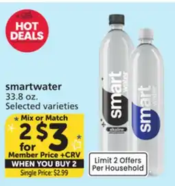 Albertsons Smartwater offer