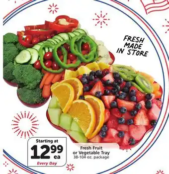 Albertsons Fresh Fruit or Vegetable Tray offer