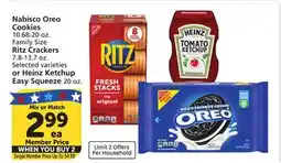 Albertsons Nabisco Oreo Cookies, Ritz Crackers or Heinz Ketchup offer