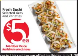 Albertsons Fresh Sushi offer