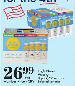 Pavilions High Noon Variety offer