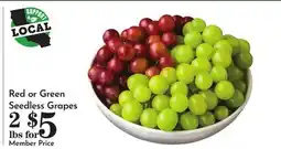 Pavilions Red or Green Seedless Grapes offer